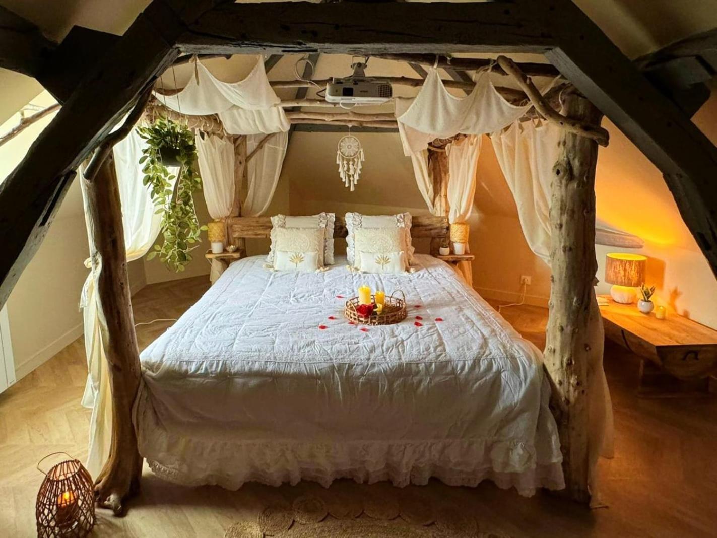 Duplex Safari Jusqu'A 4 Personnes, Spa, Cinema Et Lit Sous Les Arbres, Day Use, 10 Min Centre Amiens Exteriör bild