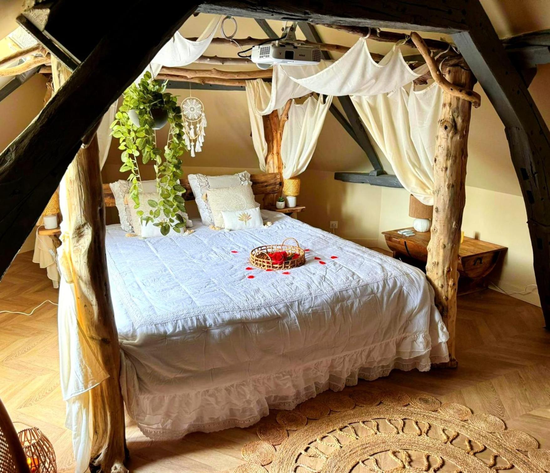 Duplex Safari Jusqu'A 4 Personnes, Spa, Cinema Et Lit Sous Les Arbres, Day Use, 10 Min Centre Amiens Exteriör bild